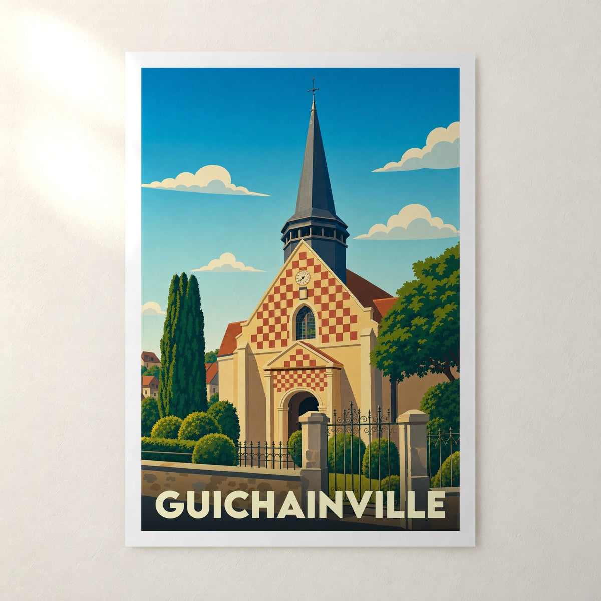Affiche Guichainville – sans cadre, accrochée au mur