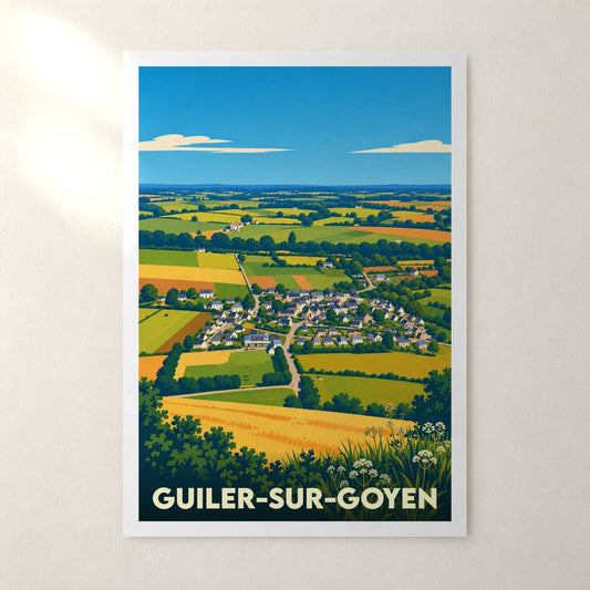 Affiche Guiler-sur-Goyen – sans cadre, accrochée au mur