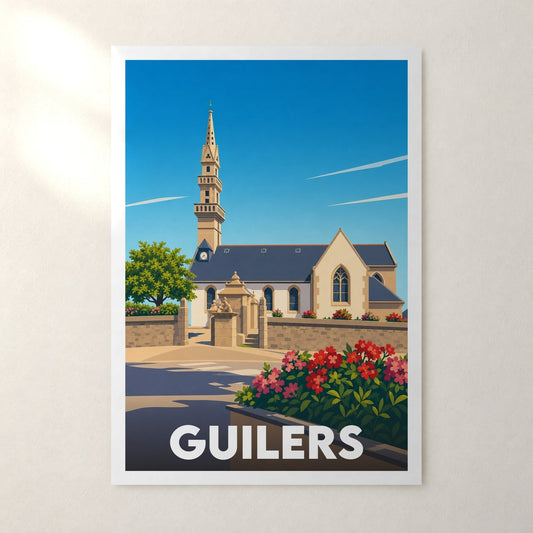 Affiche Guilers – sans cadre, accrochée au mur