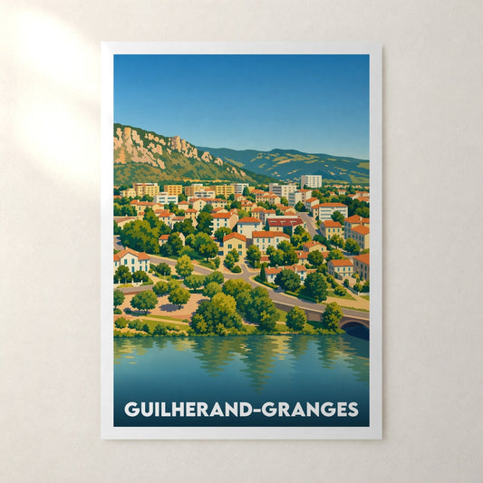 Affiche Guilherand-Granges – sans cadre, accrochée au mur