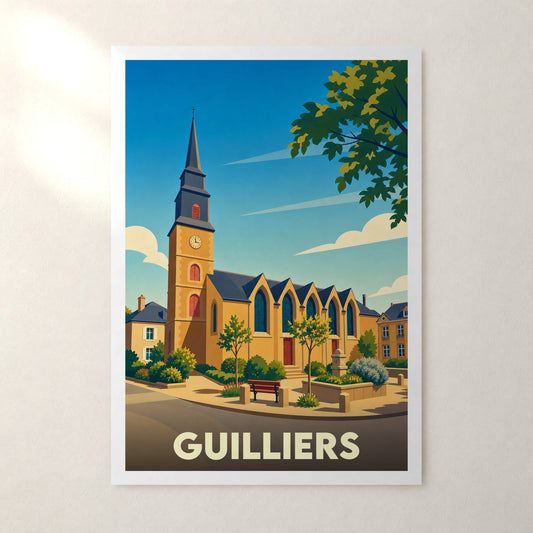 Affiche Guilliers – sans cadre, accrochée au mur