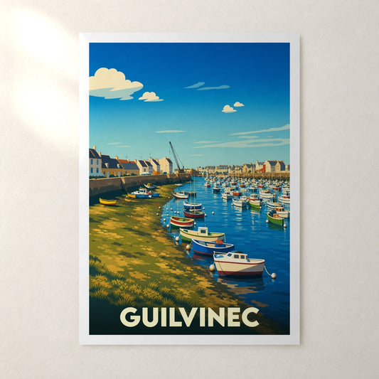 Affiche Guilvinec – sans cadre, accrochée au mur