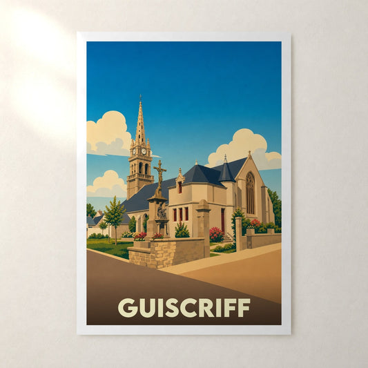 Affiche Guiscriff – sans cadre, accrochée au mur