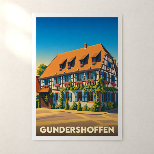 Affiche Gundershoffen – sans cadre, accrochée au mur