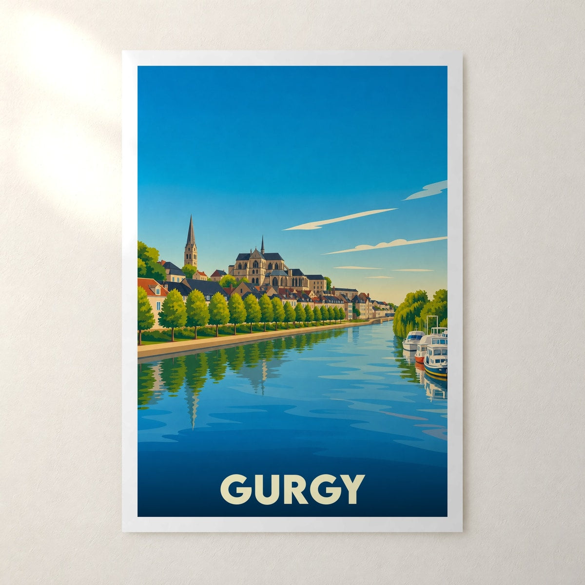 Affiche Gurgy – sans cadre, accrochée au mur