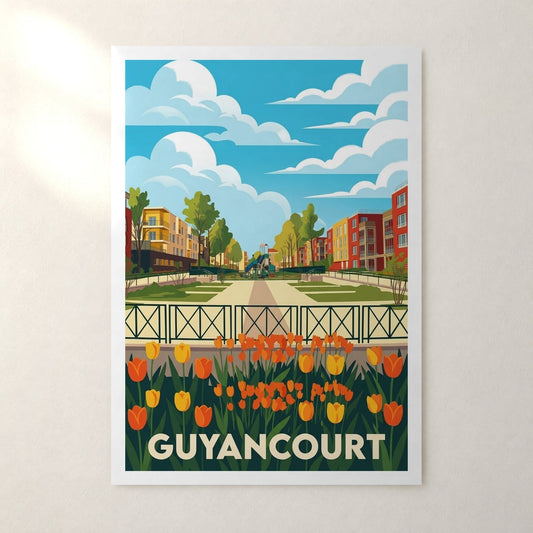 Affiche Guyancourt – sans cadre, accrochée au mur