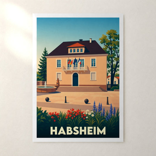 Affiche Habsheim – sans cadre, accrochée au mur