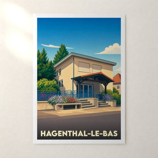 Affiche Hagenthal-le-Bas – sans cadre, accrochée au mur