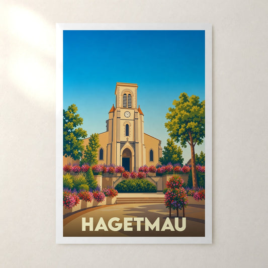 Affiche Hagetmau – sans cadre, accrochée au mur
