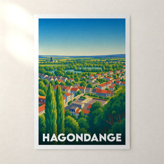 Affiche Hagondange – sans cadre, accrochée au mur