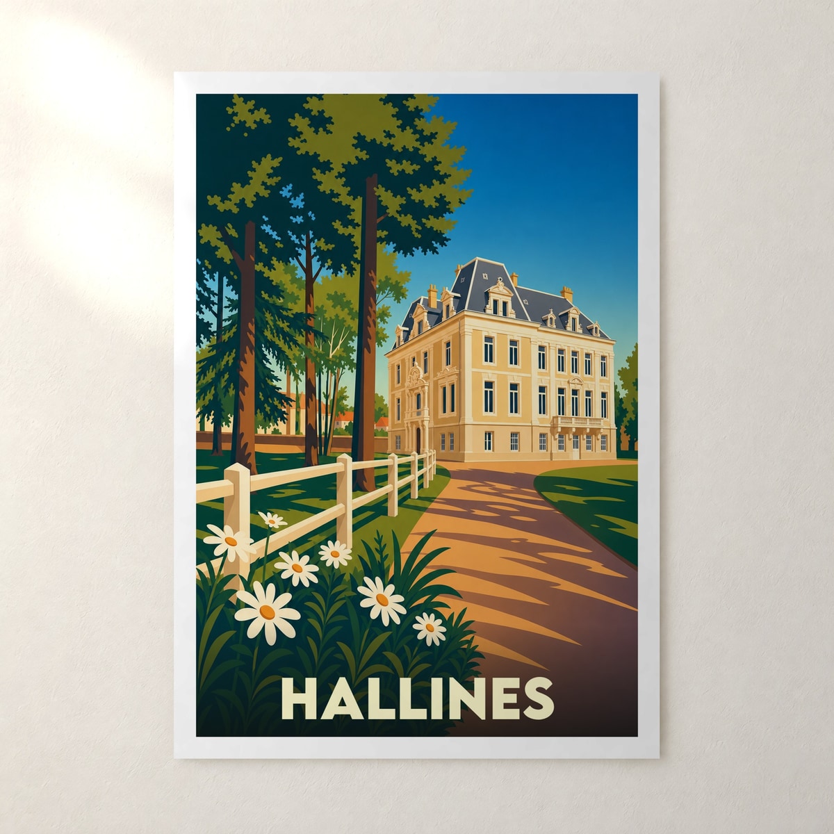 Affiche Hallines – sans cadre, accrochée au mur