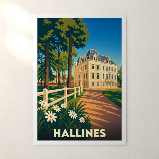 Affiche Hallines – sans cadre, accrochée au mur