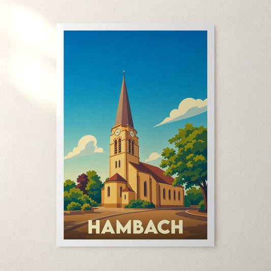 Affiche Hambach – sans cadre, accrochée au mur