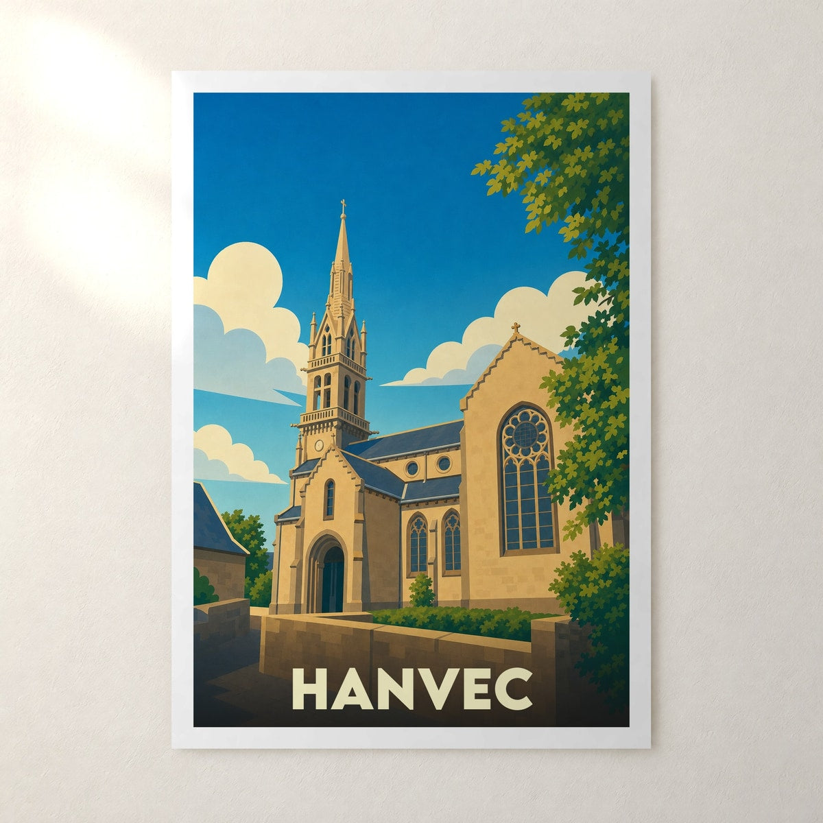 Affiche Hanvec – sans cadre, accrochée au mur