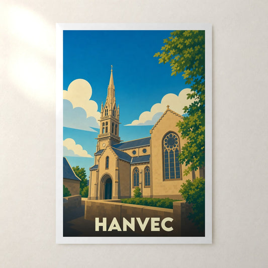 Affiche Hanvec – sans cadre, accrochée au mur