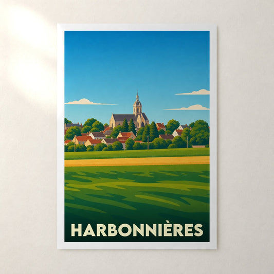 Affiche Harbonnières – sans cadre, accrochée au mur