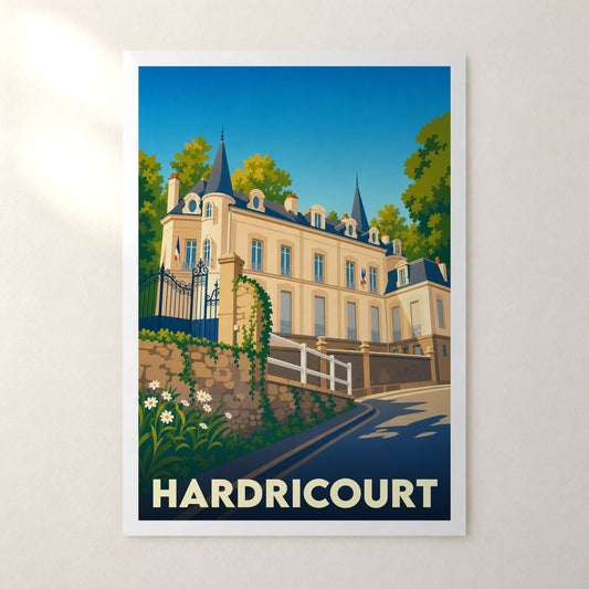 Affiche Hardricourt – sans cadre, accrochée au mur
