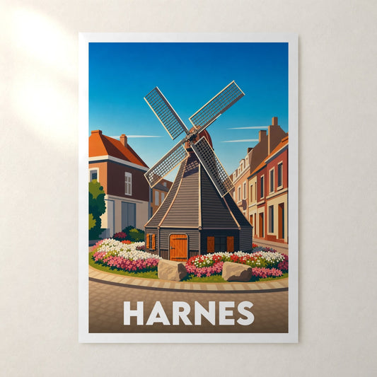 Affiche Harnes – sans cadre, accrochée au mur