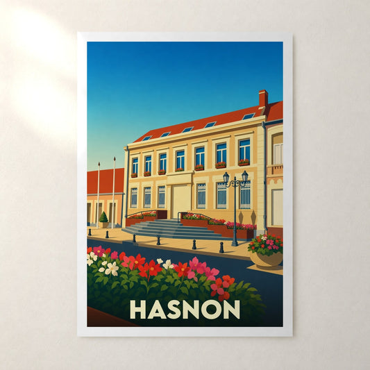 Affiche Hasnon – sans cadre, accrochée au mur