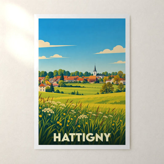 Affiche Hattigny – sans cadre, accrochée au mur
