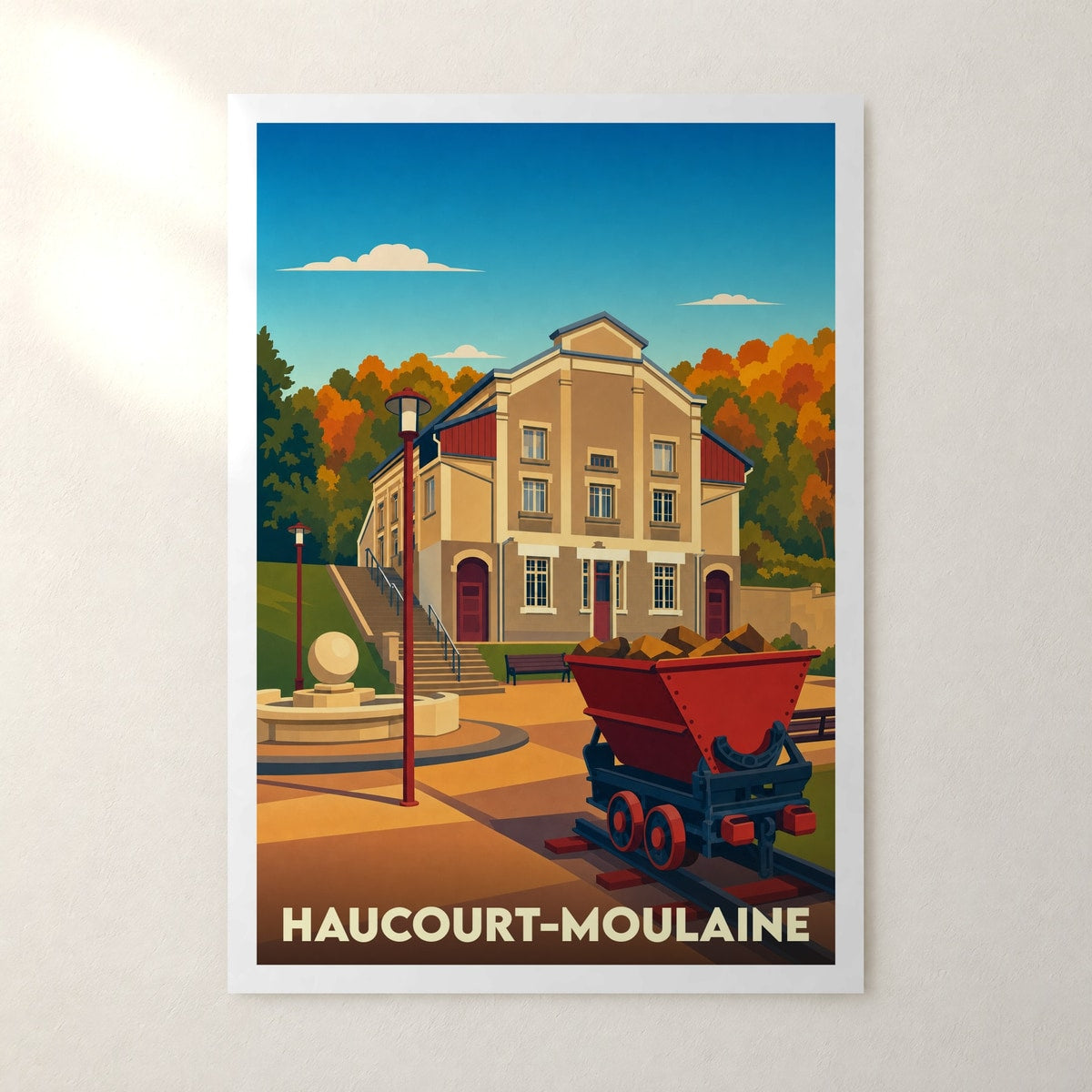 Affiche Haucourt-Moulaine – sans cadre, accrochée au mur