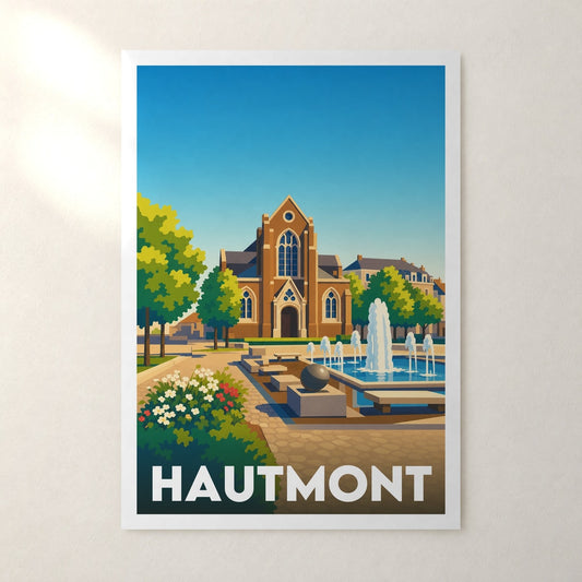 Affiche Hautmont – sans cadre, accrochée au mur