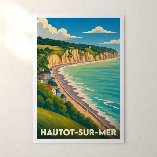 Affiche Hautot-sur-Mer – sans cadre, accrochée au mur