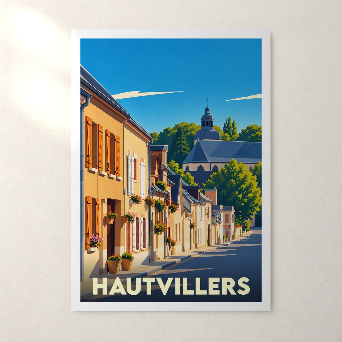 Affiche Hautvillers – sans cadre, accrochée au mur
