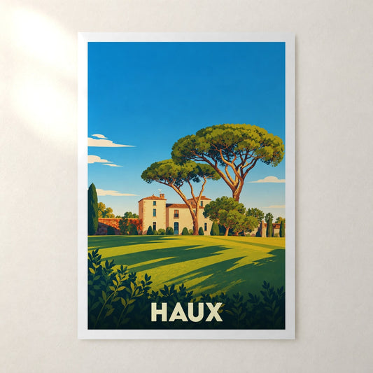 Affiche Haux (Gironde) – sans cadre, accrochée au mur