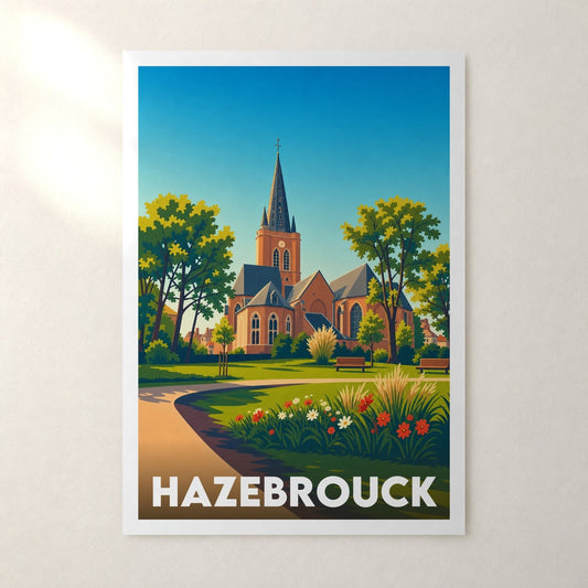 Affiche Hazebrouck – sans cadre, accrochée au mur