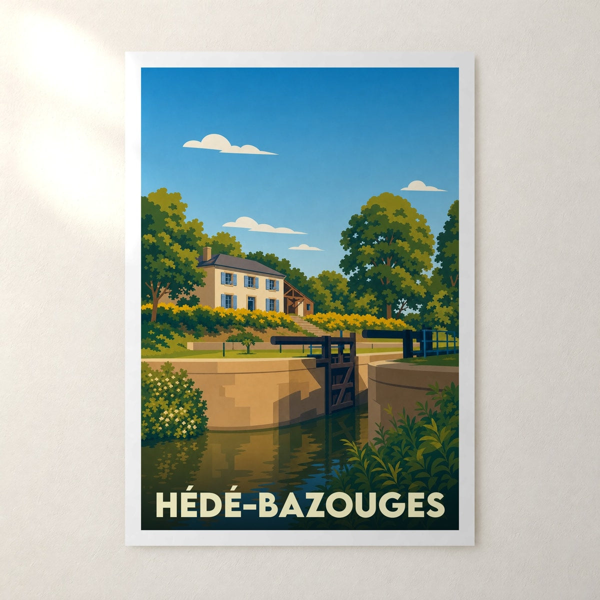 Affiche Hédé-Bazouges – sans cadre, accrochée au mur