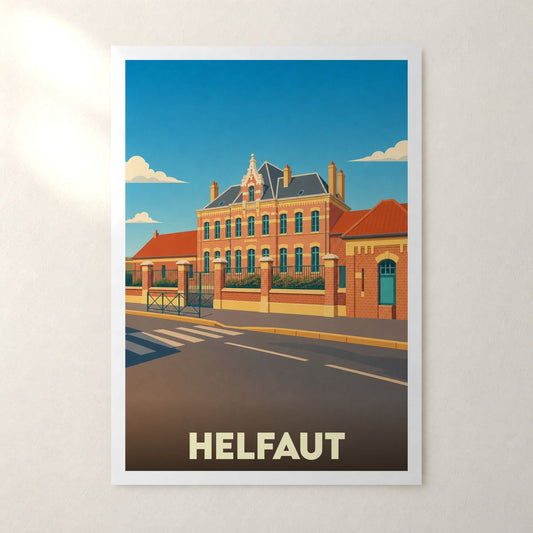 Affiche Helfaut – sans cadre, accrochée au mur