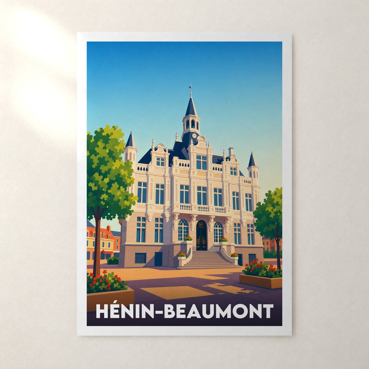 Affiche Hénin-Beaumont – sans cadre, accrochée au mur