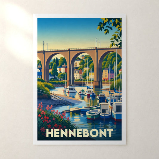 Affiche Hennebont – sans cadre, accrochée au mur