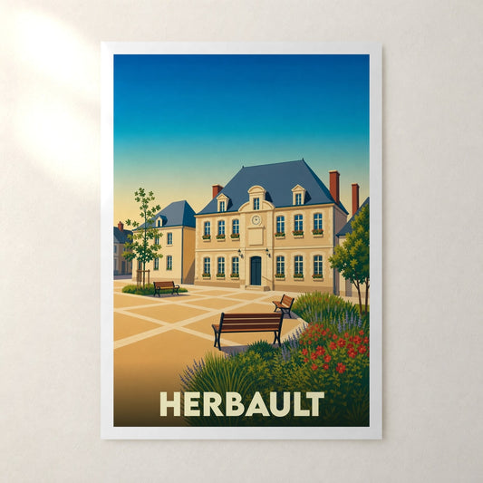 Affiche Herbault – sans cadre, accrochée au mur