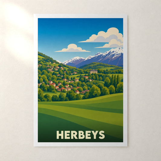 Affiche Herbeys – sans cadre, accrochée au mur
