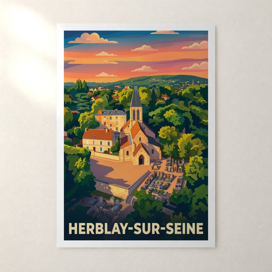 Affiche Herblay-sur-Seine – sans cadre, accrochée au mur