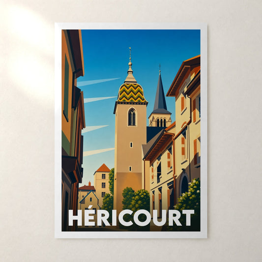 Affiche Héricourt – sans cadre, accrochée au mur