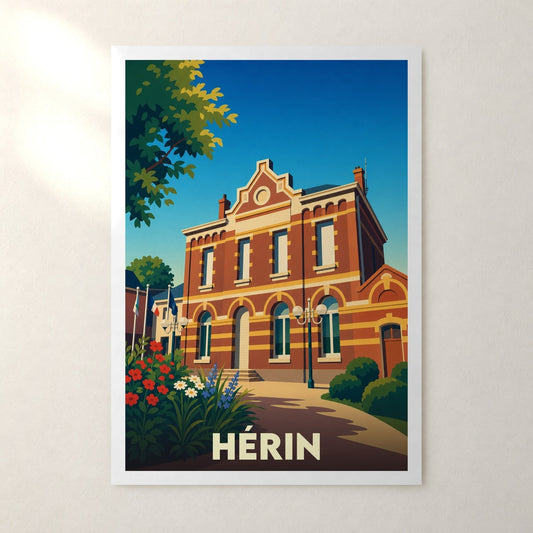 Affiche Hérin – sans cadre, accrochée au mur