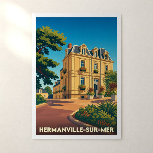 Affiche Hermanville-sur-Mer – sans cadre, accrochée au mur
