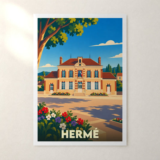 Affiche Hermé – sans cadre, accrochée au mur