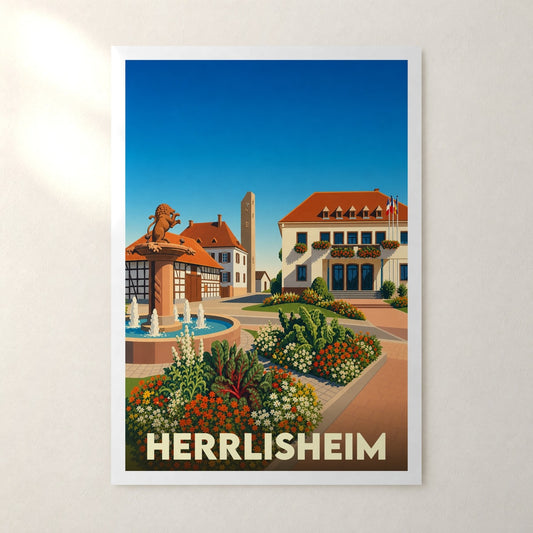 Affiche Herrlisheim – sans cadre, accrochée au mur