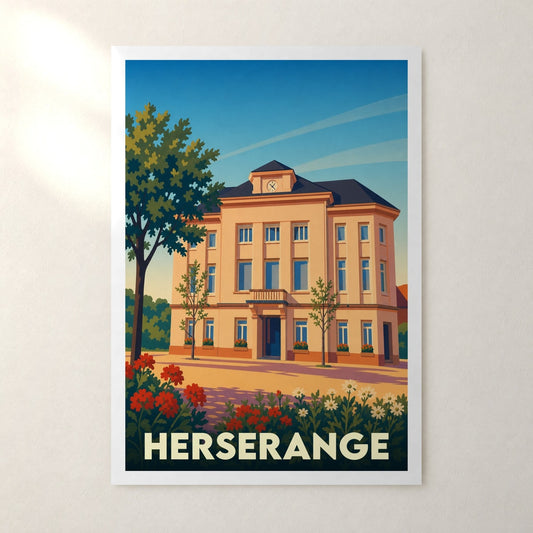 Affiche Herserange – sans cadre, accrochée au mur