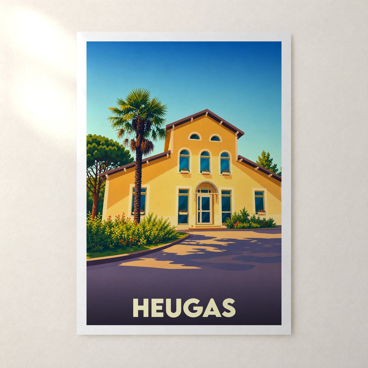 Affiche Heugas – sans cadre, accrochée au mur
