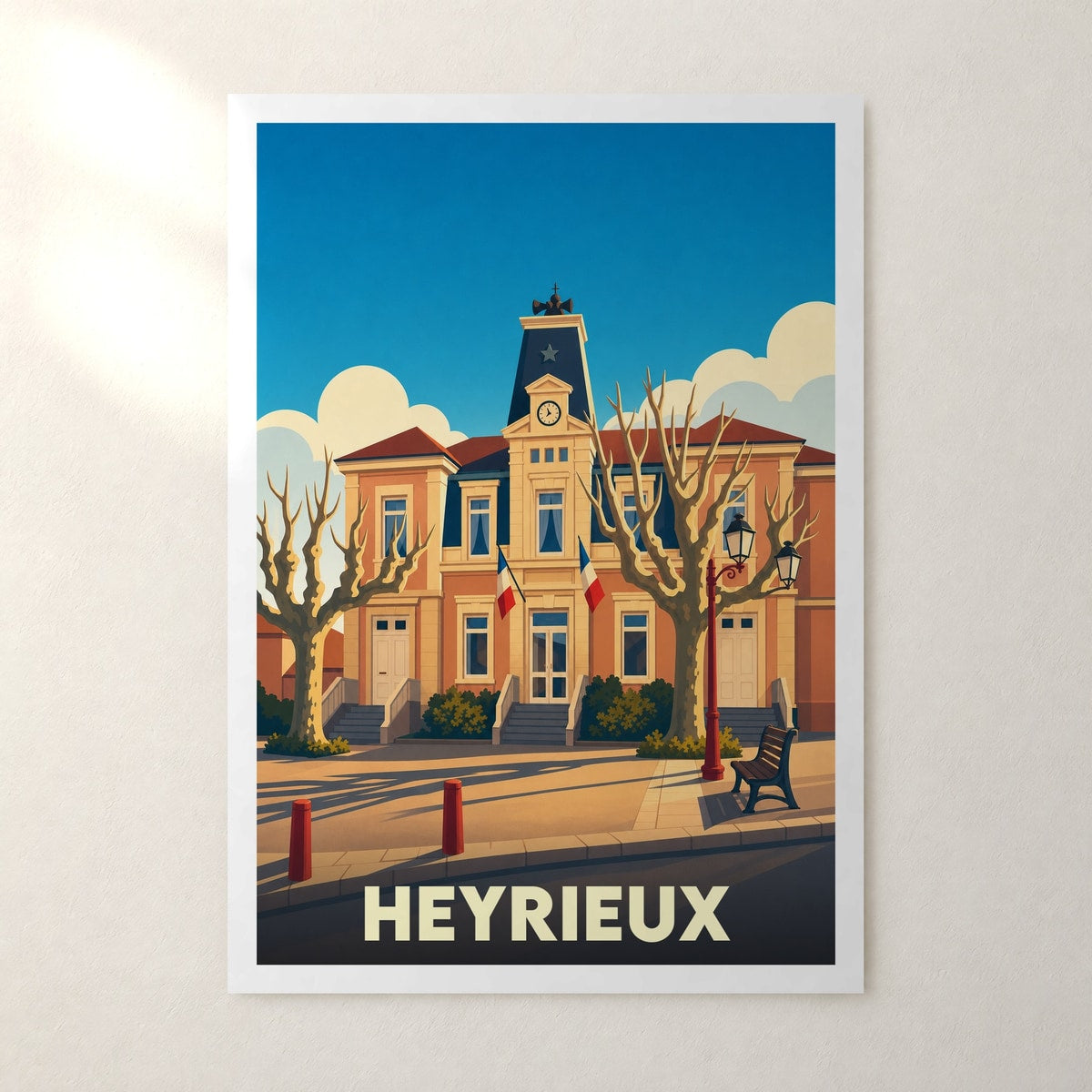 Affiche Heyrieux – sans cadre, accrochée au mur