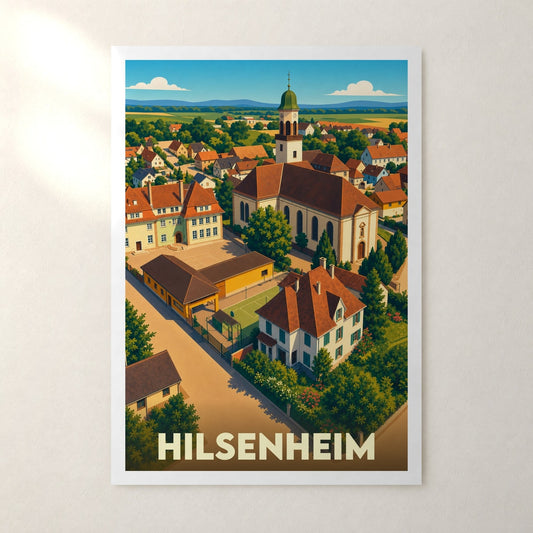 Affiche Hilsenheim – sans cadre, accrochée au mur