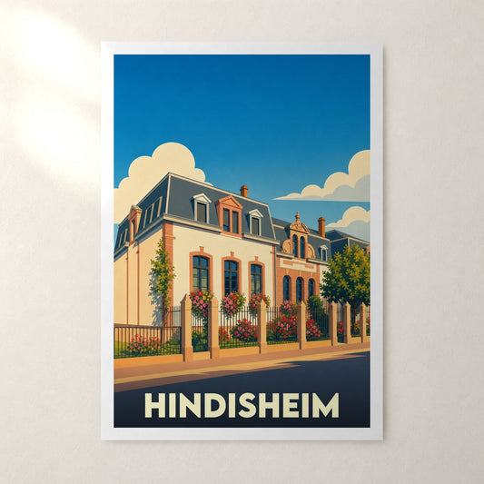 Affiche Hindisheim – sans cadre, accrochée au mur