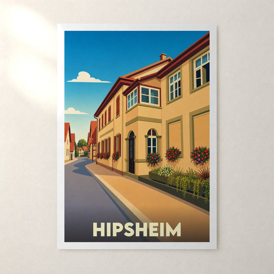 Affiche Hipsheim – sans cadre, accrochée au mur