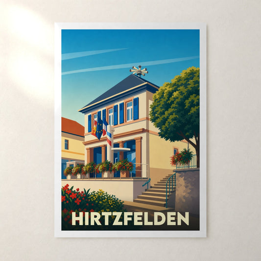 Affiche Hirtzfelden – sans cadre, accrochée au mur