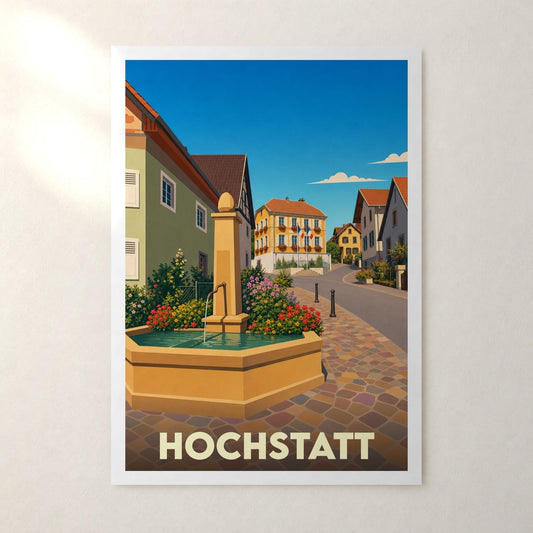 Affiche Hochstatt – sans cadre, accrochée au mur